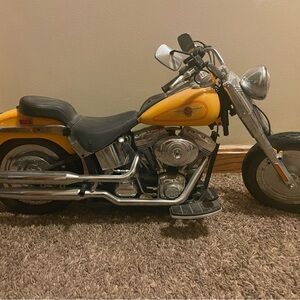 Yellow Motorcycle Model Home Accent